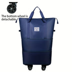 Bolsa de fitness portátil, bolso de mano de gran capacidad con ruedas universales desmontables, regalo perfecto de festividades para familiares y amigos, hecha de tela Oxford, adecuada para fitness, viajes y compras en supermercados y centros comerciales