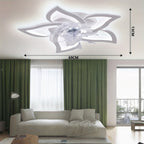 Ventilador de techo con luz y aplicación para dormitorio salón y cocina | 69 cm y control remoto