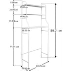 Estantería de Baño sobre Inodoro Blanco | Ahorra Espacio con 3 Baldas | Estante Almacenamiento Impermeable | Patas Ajustables en Altura (LAVA-002)