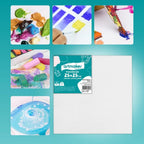 Lienzo para Pintar 6X Boceto 25X25 CM Panel para Pintura 100% Encalado 280 GSM Juego de 6 piezas para Acrílico Óleo Acuarela Guache para Artistas y Amateurs Superficie de Pintura Profesional Artmaker Superficie Lisa Lienzo Blanco Listo para Usar Construcc