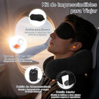 Una Almohada Cervical Ergonómica en Forma de U con Bolsa de Almacenamiento, Espuma de Memoria con Tecnología de Rebote Lento, Funda Lavable a Máquina, Ligera y Portátil para Avión, Oficina y Hogar, Apoya Cuello y Cabeza, Ideal para Siestas, Lectura y Ver