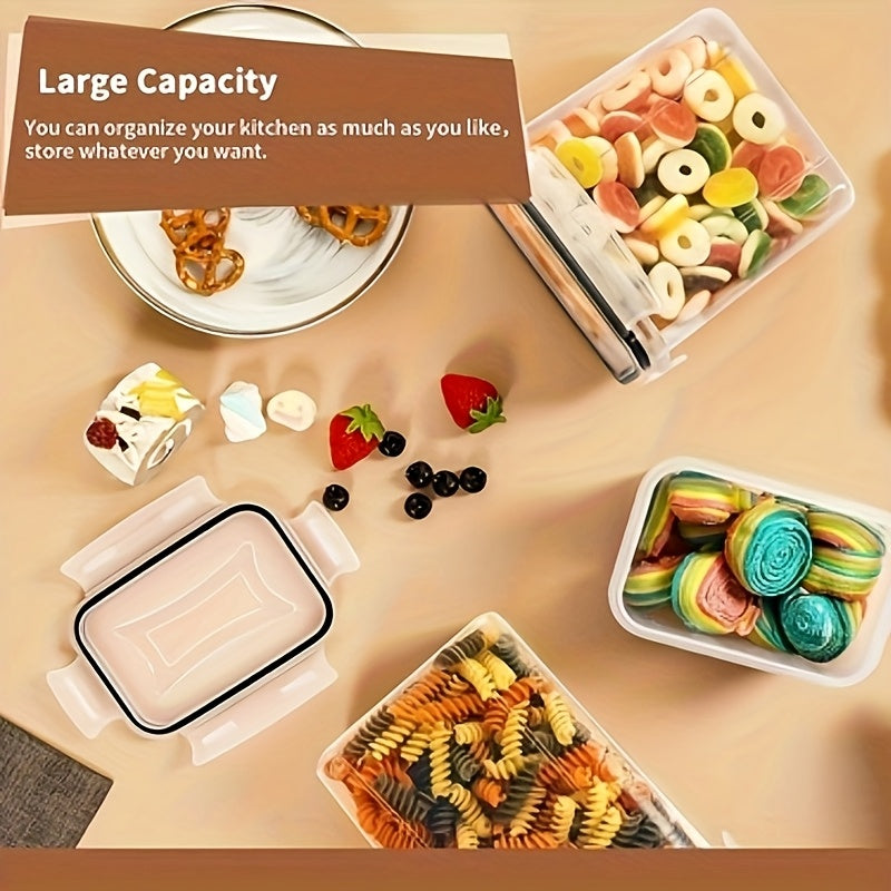28 Contenedores Herméticos para Alimentos, Esenciales del Hogar, Tarros de Cocina con Tapas para Organización y Almacenamiento en la Despensa, Juego de Frascos Plástico para Cereales, Pasta, Harina Y Azúcar, Comida Para Mascotas, Etiquetas E Marcadores, M