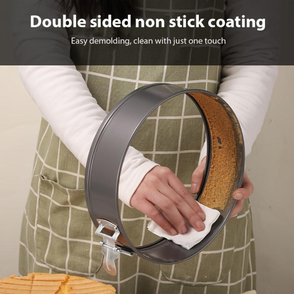 6 piezas de moldes redondos para pasteles antiadherentes con fondo desmontable - Hierro fundido durader, perfecta par chiffon cheescakes y más ideal páram Navidad Halloween Pascua Acción De Gracias varios festivales esencialess cocina moldeados accesoress