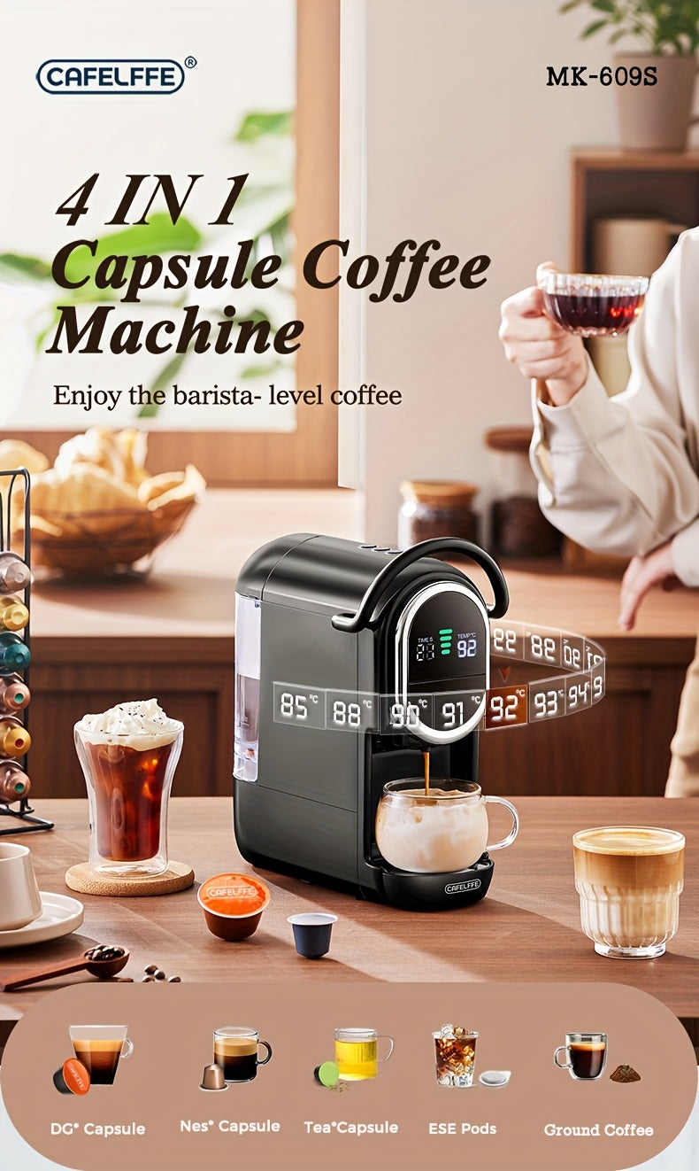 Cafeteras de cápsulas | CAFELFFE Cafetera Multifuncional de Cápsulas, 7 Niveles de Control Preciso del Agua, Compatible con Cápsulas Nes*