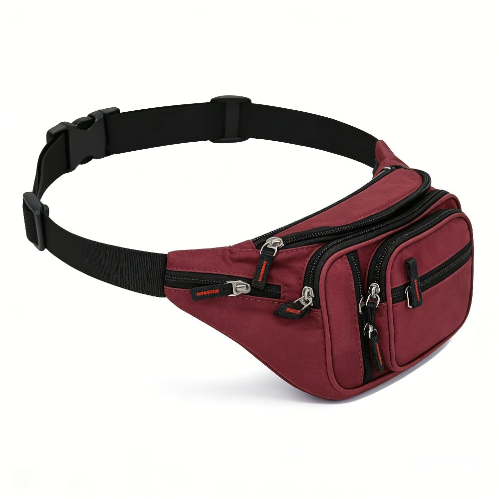 Riñonera multifuncional de nailon de alta calidad, unisex, apta para senderismo, correr, ciclismo al aire libre, bolsa de cinturón cruzada de gran capacidad