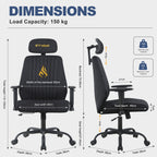Silla de oficina para teletrabajo y estudio | 150Kg y Ajustable