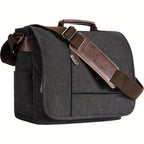 Bolso cruzado Eshow para hombre, bolso de lona/hombro, bolso bandolera, bolso para portátil de 14 pulgadas, bolso vintage para trabajo y ocio/hombre, almacén local, Navidad, el mejor regalo para otros, bolso de uso diario