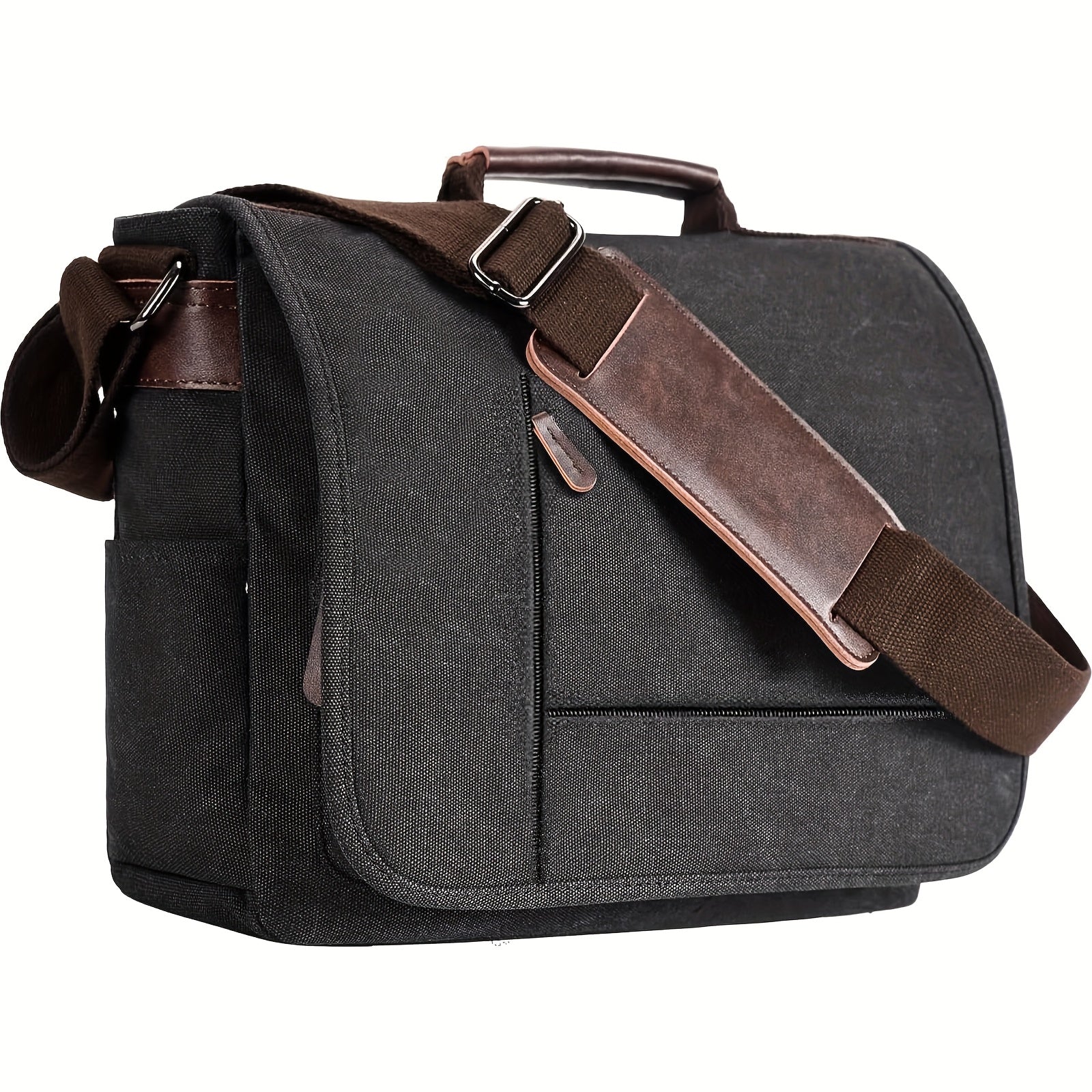 Bolso cruzado Eshow para hombre, bolso de lona/hombro, bolso bandolera, bolso para portátil de 14 pulgadas, bolso vintage para trabajo y ocio/hombre, almacén local, Navidad, el mejor regalo para otros, bolso de uso diario