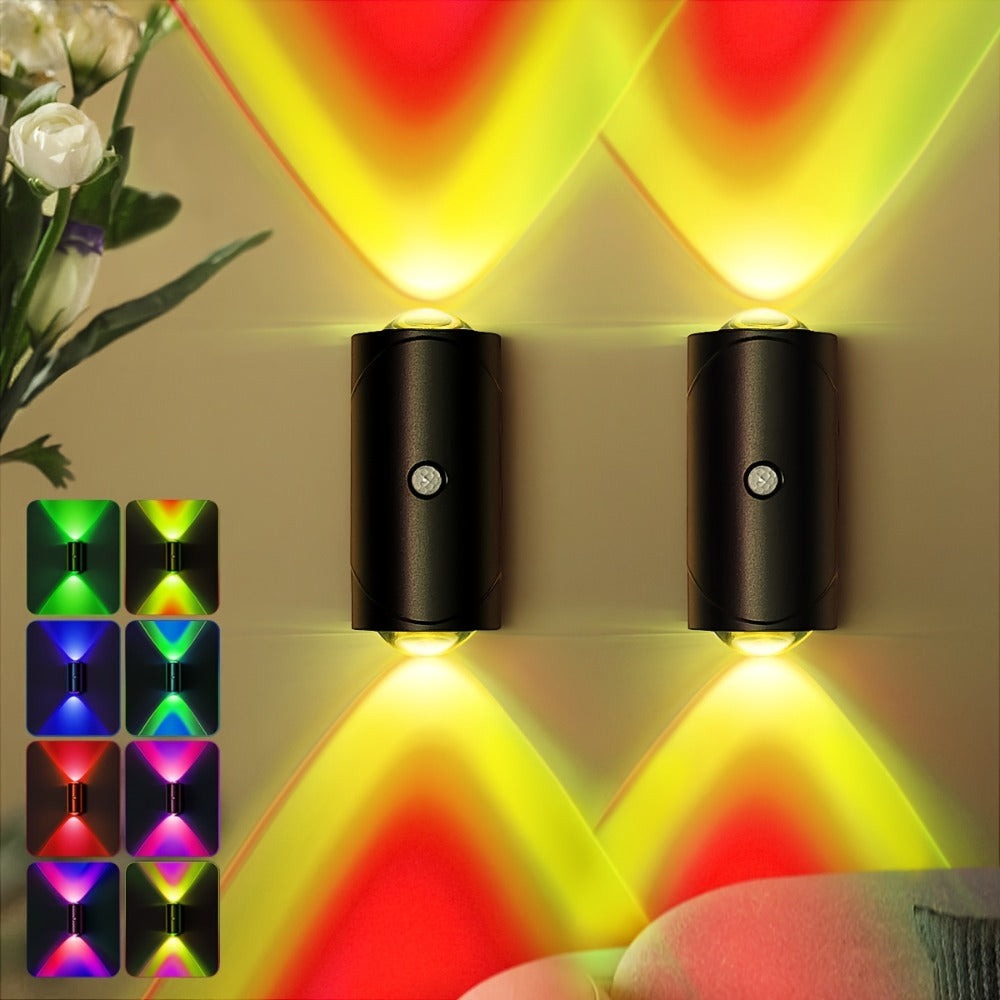 4/2/1 Luz Nocturna LED Inteligente con Sensor de Movimiento, 3 Modos de Iluminación, Cambio de Color RGB, Montaje Magnético Recargable USB para Entrada, Dormitorio y Armario