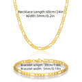 Set de Joyería para Mujer 925 Plata, Collar Figaro y Pulsera, Regalo para Noches Románticas, San Valentín, Navidad, con Caja de Regalo Adicional