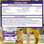 Probióticos para Perros en Masticables, Sabor a Pato - Apoya la Salud Intestinal, Equilibrio Digestivo - Masticables Suaves con Prebióticos y Probióticos (120 Unidades) (Pato)
