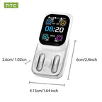 Auriculares Inalámbricos HTC NE48 con Estuche Deslizante OWS, Auriculares con Traducción Inteligente AI, Batería de Larga Duración de 30 Horas, Pantalla Táctil a Color, Baja Latencia, Micrófono con Cancelación de Ruido. Ideales para Música, Trabajo, Regal