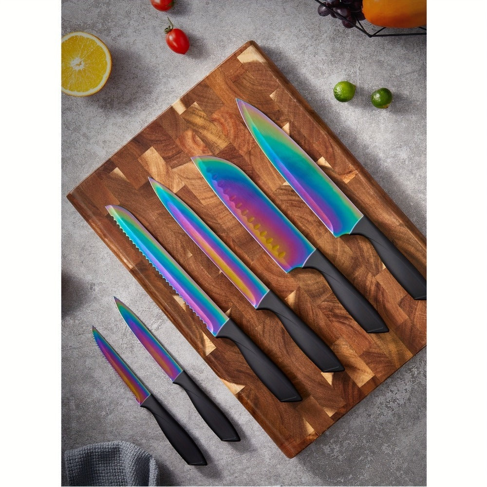 Juego de Cuchillos, 16 Piezas en Acero Inoxidable con Bloque, Set Profesional para la Cocina