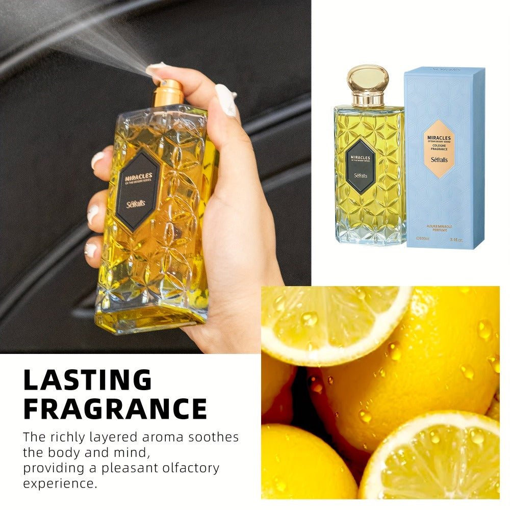 Sefralls Azure - Fragancia Duradera, Regalo Romántico para Novio, Regalo de San Valentín/Cumpleaños, Aroma Fresco y Amaderado