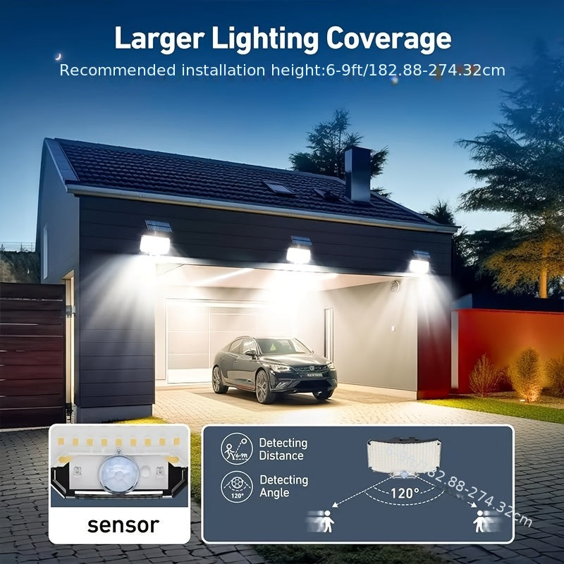 Luces solares LED con sensor de movimiento | Pared, jardín y seguridad exterior