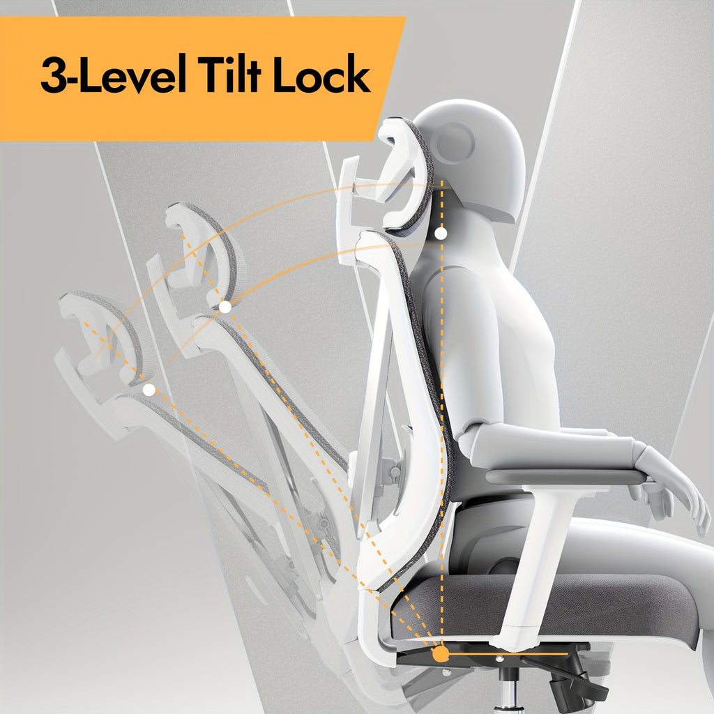 Silla de oficina | Silla de escritorio ergonómica de malla con estructura de respaldo en V, ruedas giratorias de 360 grados, cojín de asiento y