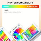 Cartuchos de tinta negra y de color PG575XL y CL576XL compatibles con las impresoras Canon PIXMA Ts3550I, Ts3551I, Tr4750I y Tr4751I