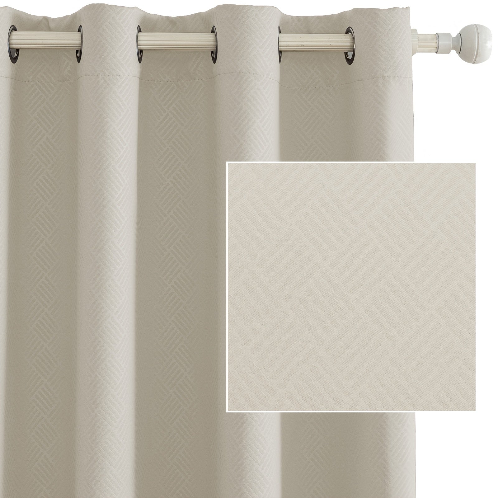 Cortinas opacas YSTYLE 2, método de colgante perforado, protección solar, protección de la privacidad, aislamiento térmico, reducción de ruido, adecuadas para diversas decoraciones de interiores como dormitorios, salas de estar y restaurantes