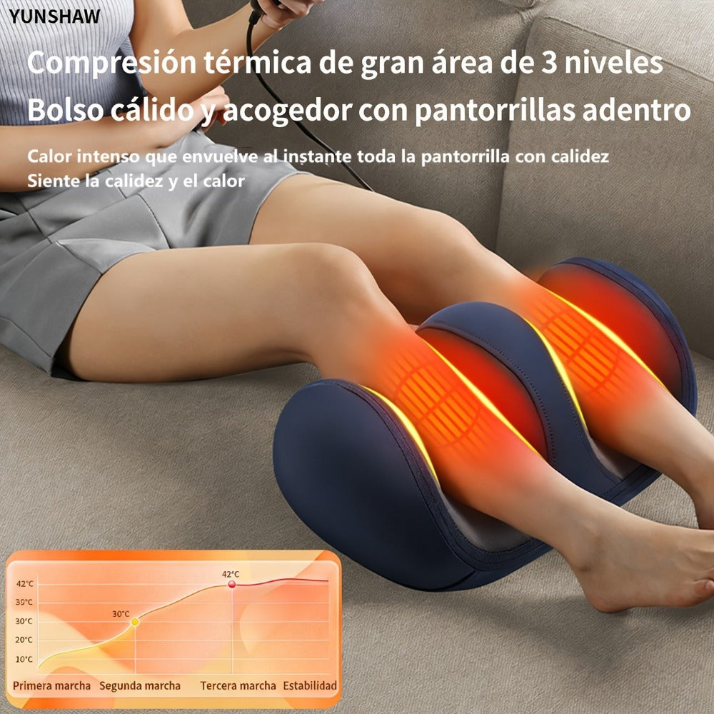YUNSHAW Máquina de Masaje para Pies con Calor, 3 Niveles de Calor y 3 Modos, Masajeador Shiatsu para Pies y Piernas, Amasamiento y Rodadura para Pies, Pantorrillas, Tobillos, Piernas, Plantar, Regalo de Masaje para Mamá/Papá/Mujeres/Hombres (Con Control R