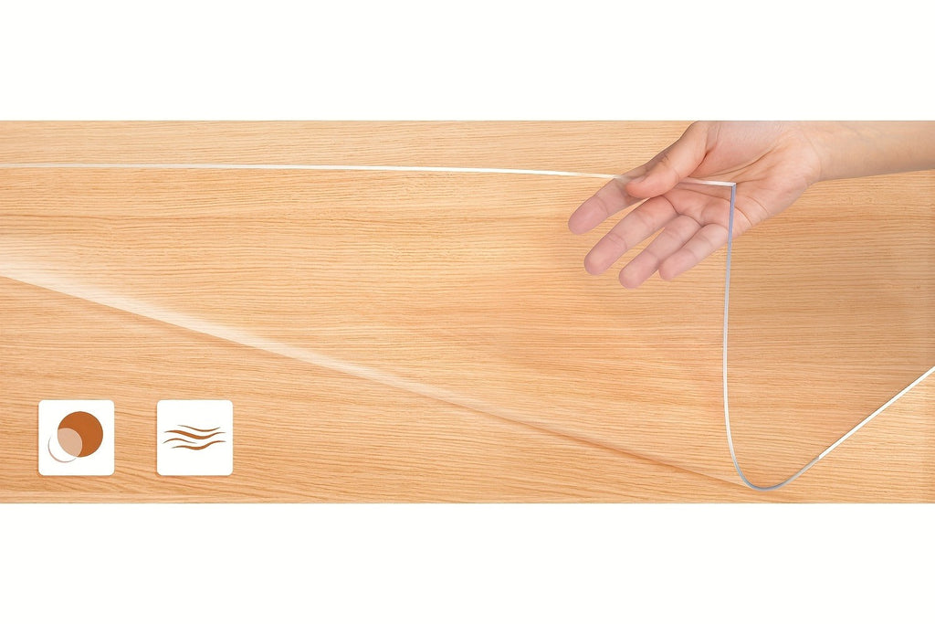 1 funda de mesa de 2 mm de grosor, resistente al aceite, con bordes biselados, fácil de limpiar, disponible en un almacén local, duradera contra el desgaste, un accesorio de mesa, cubierta protectora para mesas, tapetes de mesa