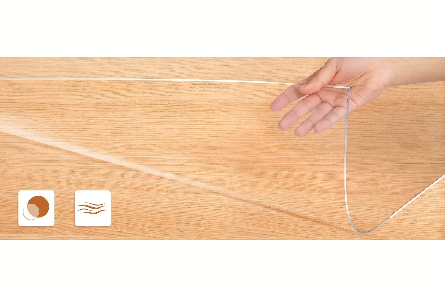 1 funda de mesa de 2 mm de grosor, resistente al aceite, con bordes biselados, fácil de limpiar, disponible en un almacén local, duradera contra el desgaste, un accesorio de mesa, cubierta protectora para mesas, tapetes de mesa