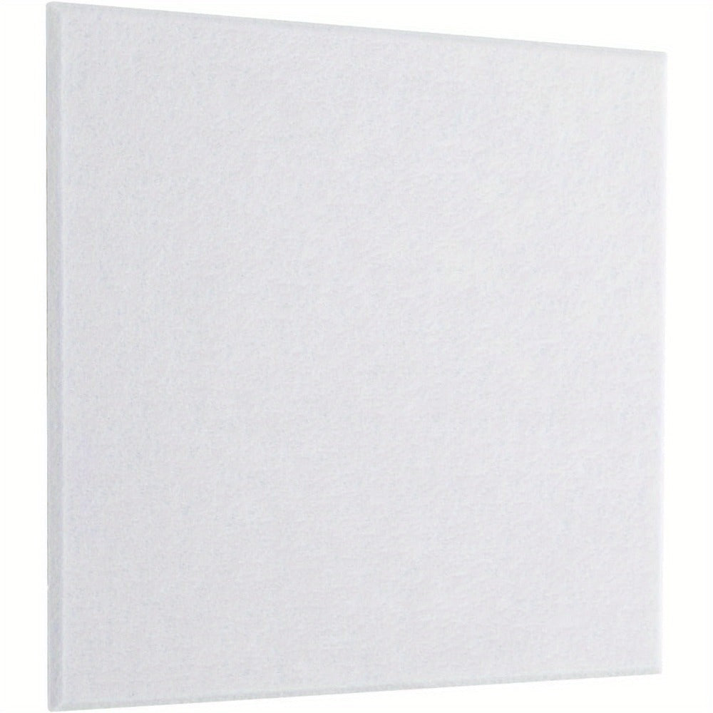 18 piezas de paneles acústicos de 9 mm, autoadhesivos, paneles insonorizantes de fibra de poliéster para sala de estar, oficina, sala de juegos, KTV, cine, dormitorio, 30 x 30 cm (blanco)