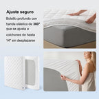 Protector de Colchón Impermeable Acolchado Transpirable – Funda Ajustable con Bolsillo Profundo 30cm, Silenciosa, Lavable a Máquina, Protección Total