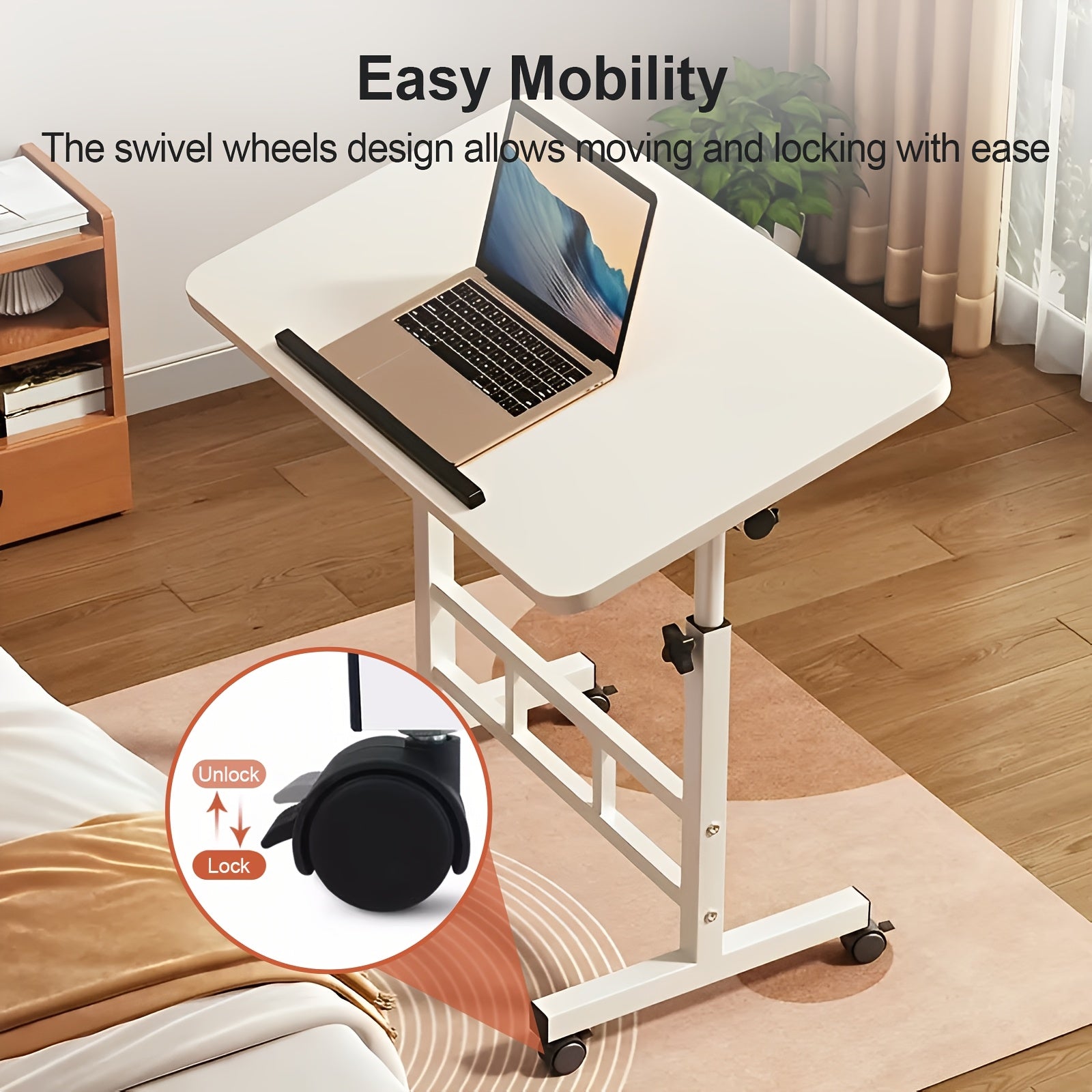 Escritorio para teletrabajo y estudio | 59.94 cm y 95.0 cm y ajustable