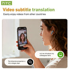 Auriculares Inalámbricos HTC NE48 con Estuche Deslizante OWS, Auriculares con Traducción Inteligente AI, Batería de Larga Duración de 30 Horas, Pantalla Táctil a Color, Baja Latencia, Micrófono con Cancelación de Ruido. Ideales para Música, Trabajo, Regal