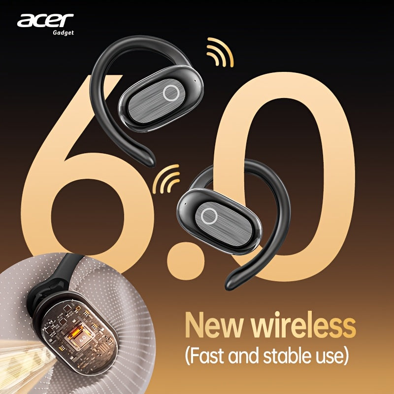 Auriculares Bluetooth Acer con gancho deportivo, sonido HiFi y baja latencia