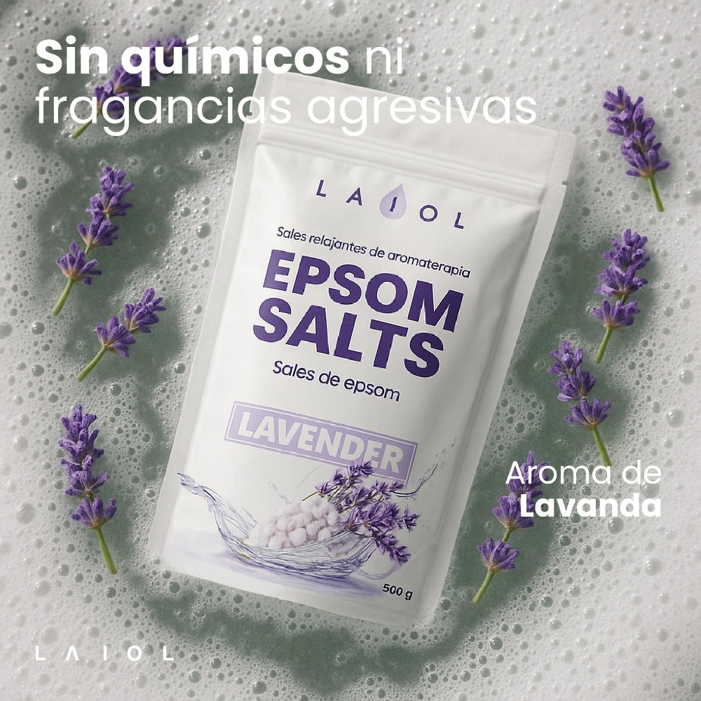 Sales de Epsom para Baño y Pediluvio 500g, Sulfato de Magnesio de Alta Pureza, Disolución Rápida, Ideal para Bañera, Spa en Casa, Cuidado Personal y Rutina de Bienestar Diario