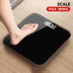 Báscula Inteligente para Peso Corporal, Báscula de Baño de Alta Precisión - Capacidad de 181.44 KG, Tecnología Step-On, Pantalla LCD - Alternación Entre Tres Unidades (St/Lb/Kg) - Plataforma Grande de 25.4cm (Sin Batería)