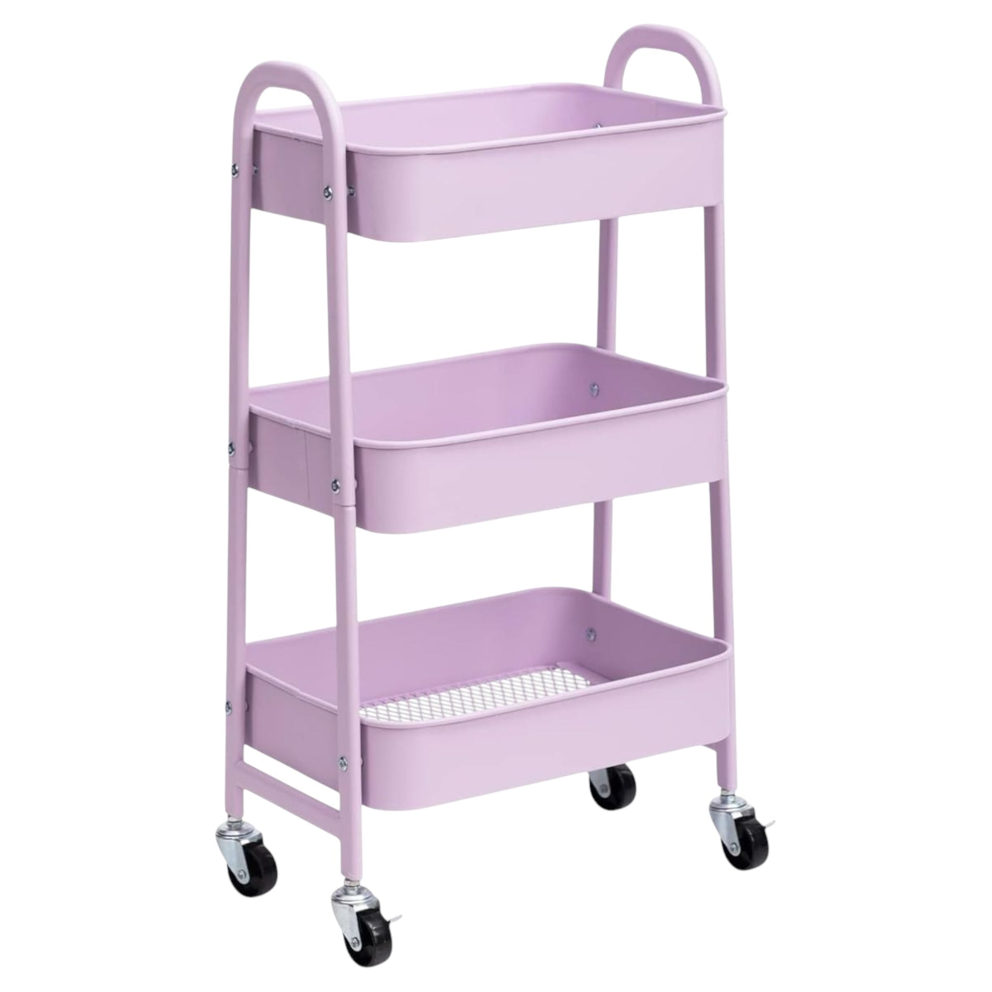Estantera Metlica Modular de Almacenaje: Organizacin Verstil para Espacios Amplios y Compactos - Acero Galvanizado + 4 Baldas MDF, 70 x 39 x 29cm - 100Kg por Balda Estanteria cesta cesto de Fruta o Multiuso de 3 pisos ( fruta-001)