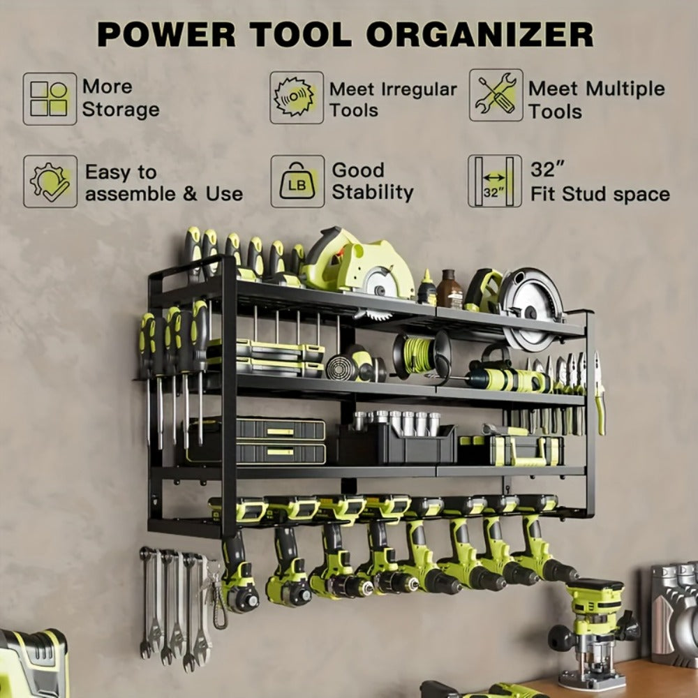 Organizador mural para herramientas eléctricas para garaje taller y banco de trabajo | Inalámbrico