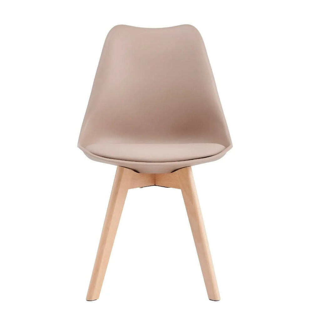 Sillas de comedor MCC Direct en juego de 4 piezas, sillas de cocina, sillas de oficina, silla de concha de diseño, "Eva" disponible en 7 colores de moda