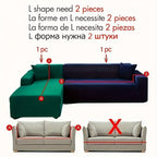 Fundas para sofá en forma de L, 2 piezas, protector de fundas para sofá seccional de 3+4 plazas - La solución perfecta para un salón elegante y chic