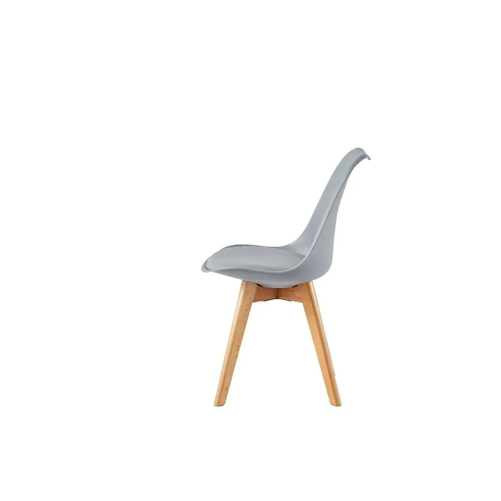 Sillas de comedor MCC Direct en juego de 4 piezas, sillas de cocina, sillas de oficina, silla de concha de diseño, "Eva" disponible en 7 colores de moda