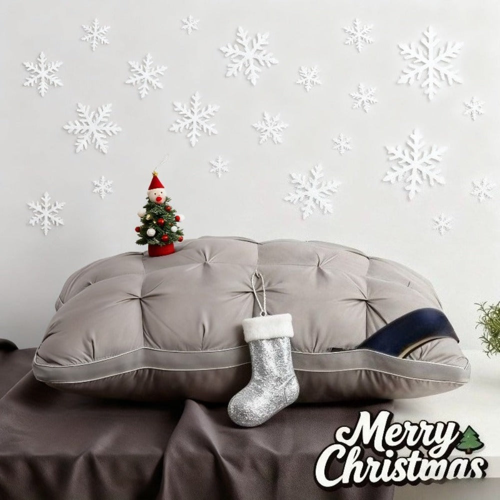 Almohadas Extra Grandes de Lujo Calidad Hotelera 2025 - Funda 100% Poliéster y Relleno Suave Alternativo de Plumas, Soporte Ergonómico para Quienes Duermen de Espalda/Brazos/Boca Abajo, Estilo Estándar Blanco/Gris para Uso Doméstico y Hotelero
