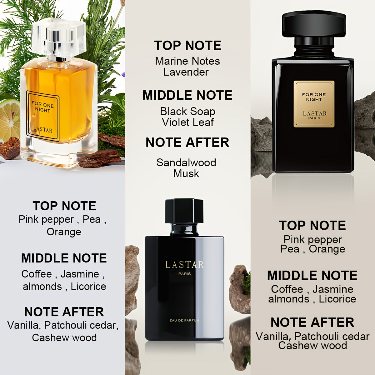 Set de Perfume para Hombre, Tres Botellas, Total, Notas Amaderadas de Almizcle y Sándalo, Colonia para Hombre, Fragancia Fresca y Duradera, Spray de Perfume para Hombre, Adecuado para Citas, Fiestas y Uso Diario, Empaque Exquisito, un Regalo Perfecto para