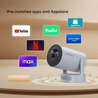 Proyector Inteligente Magcubic Hy300Pro+, BT5.2 Local 720P y 4K Compatible, Rotación de 180°, Corrección Automática de Keystone, Proyector Portátil de Cine en Casa para Películas, Proyector de Tecnología Inteligente, Regalo Ideal para Familiares y Amigos