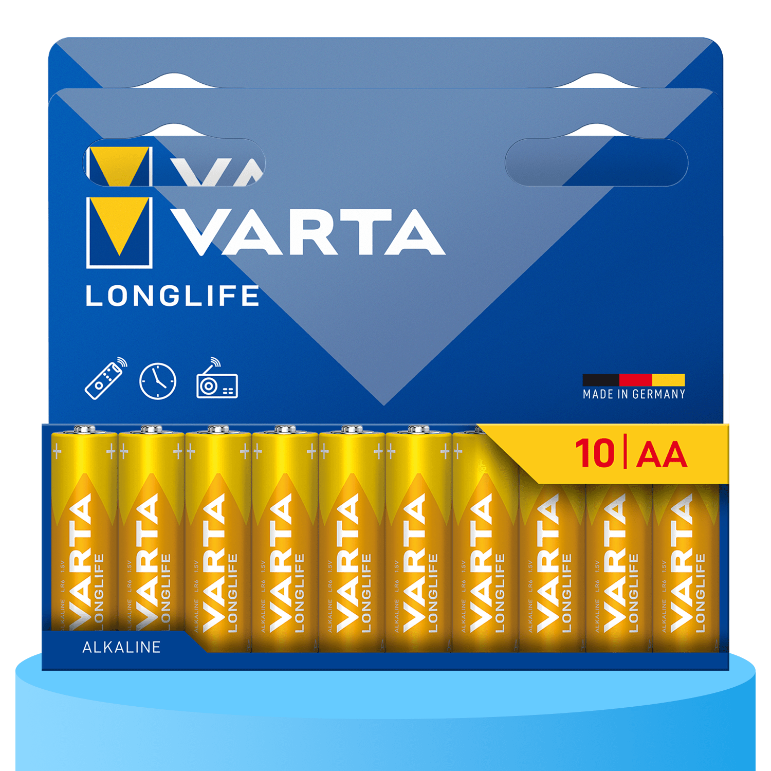 Pilas | Pilas AA Alcalinas de Alto Rendimiento, VARTA Longlife, Ultra Larga Duración, Energía Continua, Ideal para Controles Remotos, Juguetes