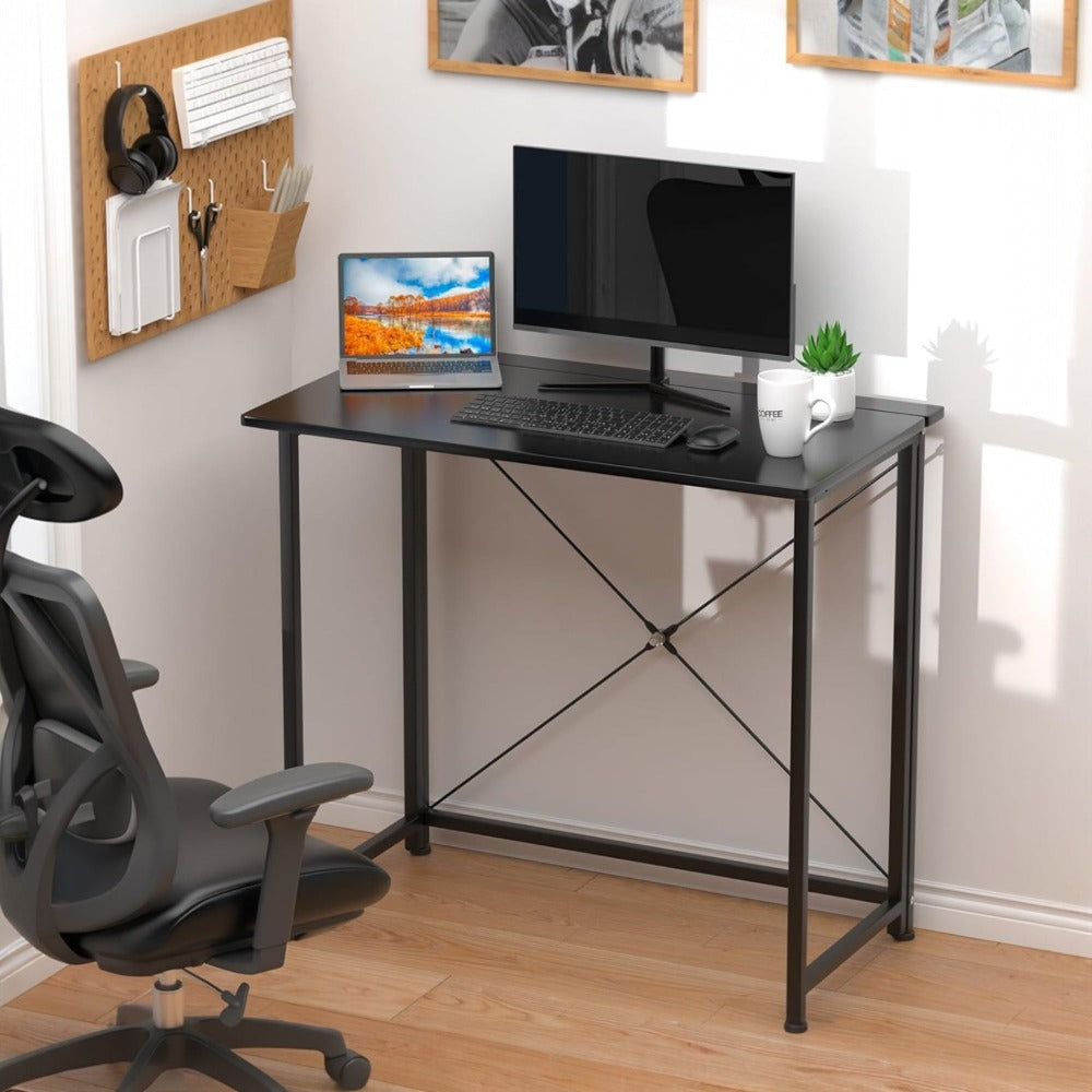 Mesa Escritorio Plegable, Mesa de Oficina Plegable, para Ordenador, Pequeño Mesa Ordenador Plegable Escritorios portátiles para Estudio, Casa Oficina 80x40x75cm