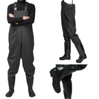 Botas de Vadeo Impermeables para Pesca, Botas de PVC Duraderas para Pesca y Trabajo en Agua, Vadeo con Correas Ajustables, Vadeo Protector con Suela Antideslizante, Alta Resistencia a Daños Mecánicos, Vadeo Profesional para Pesca y Nadar, Botas Cómodas pa