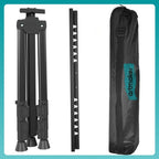 Set de Pintura Artística Artmaker con Caballete de Aluminio de 170 cm, Estuche y 3 Lienzos de Pintura de 24x30 cm, Incluye 12 Pinturas Acrílicas de 12 ml Cada Una, 10 Pinceles y Paleta de Pintura – Kit Completo de Pintura para Niños, Adolescentes y Adulto