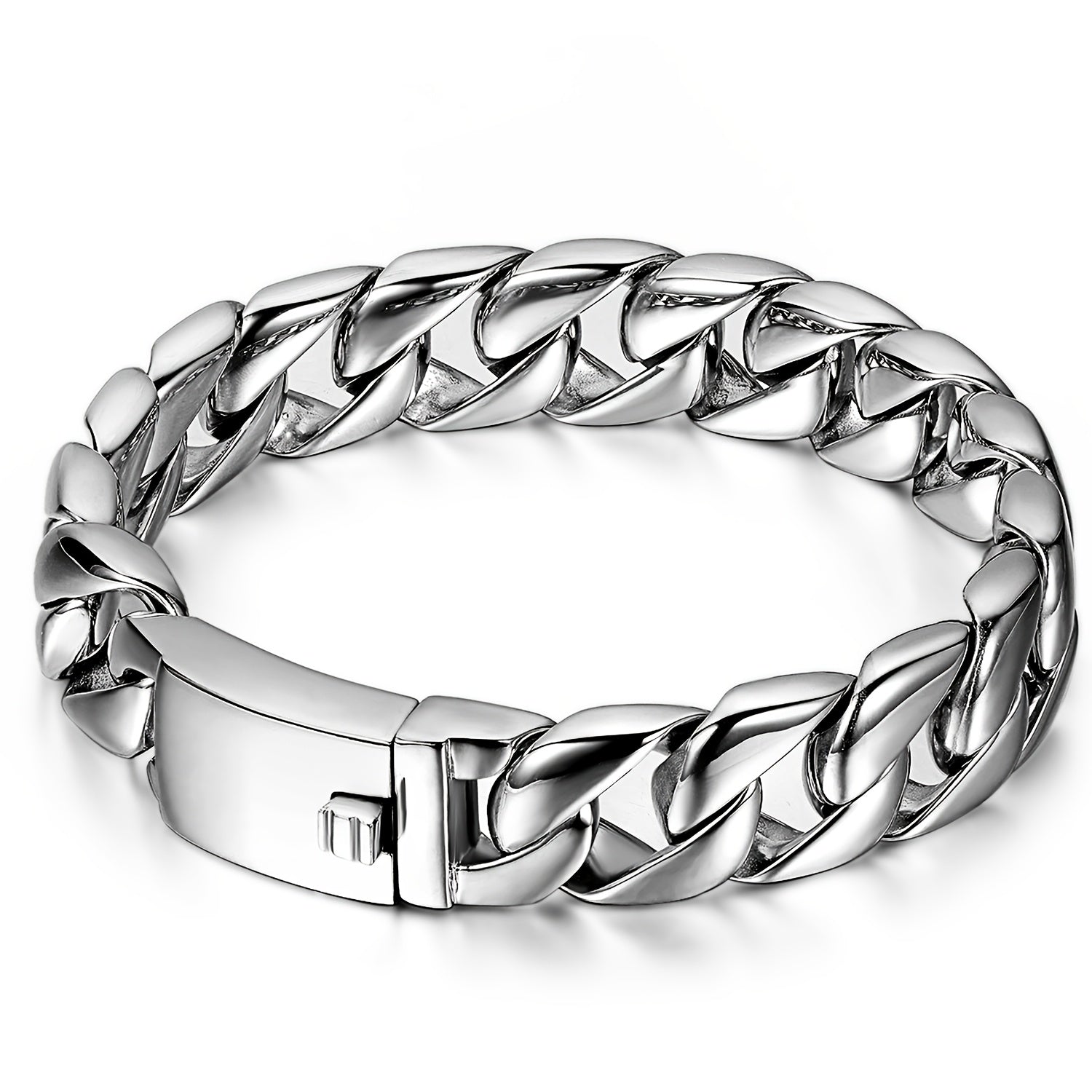Pulsera de motociclista para hombre de acero inoxidable, cadena pulida de alta calidad, adecuada para uso diario, regalo de joyería para esposo, padre, novio
