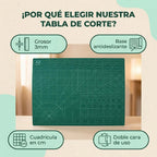Tabla de corte doble cara / base para patchwork, manualidades, bricolaje, costura, alfombrilla de corte autorregenerable / base de corte Autocicatricante A1/A2/A3