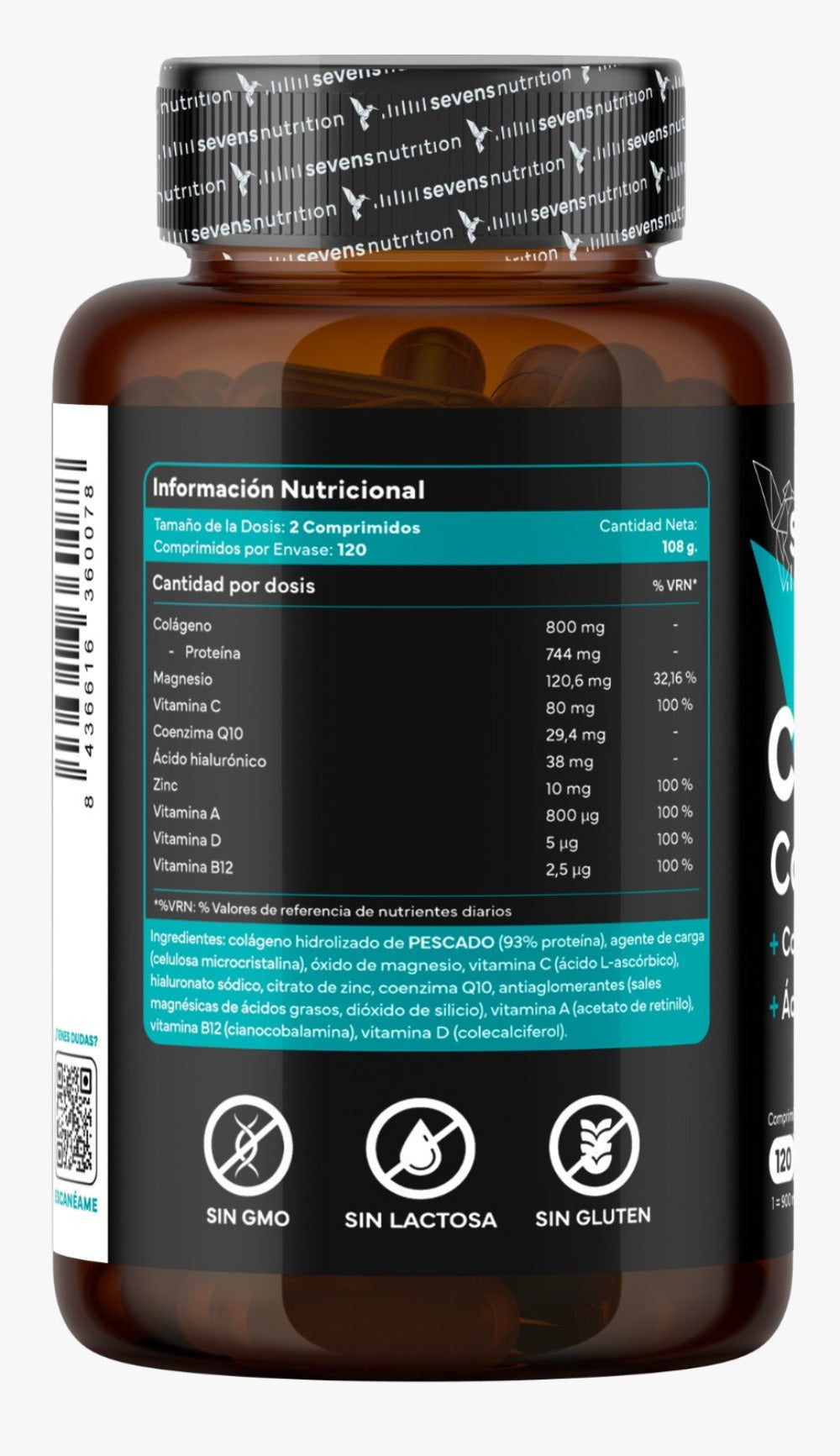Pack 2X Colágeno Marino - 240 Tabletas - Sevens Nutrition