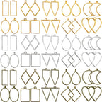 60 piezas de colgante de marco hueco de resina - Marco artesanal de resina