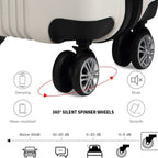 Maleta de embarque de carcasa rígida ABS 55x35x20cm, carrito de viaje, equipaje de mano de cabina, 33L, regalo de Black Friday, Día de Acción de Gracias, Navidad