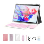 Tablet | CRELANDER Tablet PC Android 13 con pantalla táctil de 10.1 pulgadas 1280 X 800 IPS de alta definición, viene con adicionales (Teclado